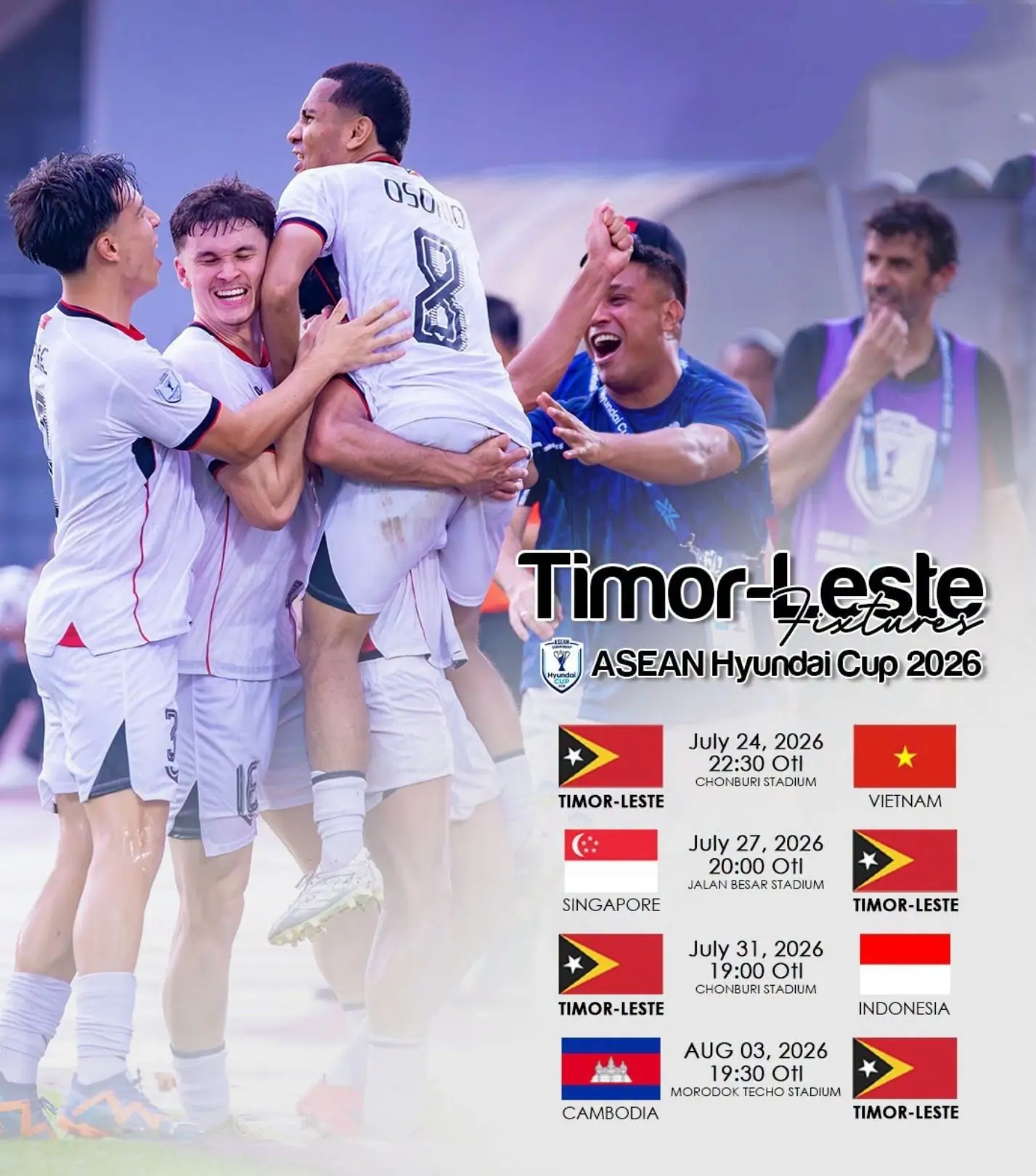 Trực tiếp Timor-Leste và Việt Nam trên VAR Plus, xem nhanh lịch thi đấu, tra cứu kết quả và tỷ số 3 Đội tuyển Timor Leste đã tiến bộ rất nhiều trong những năm gần đây