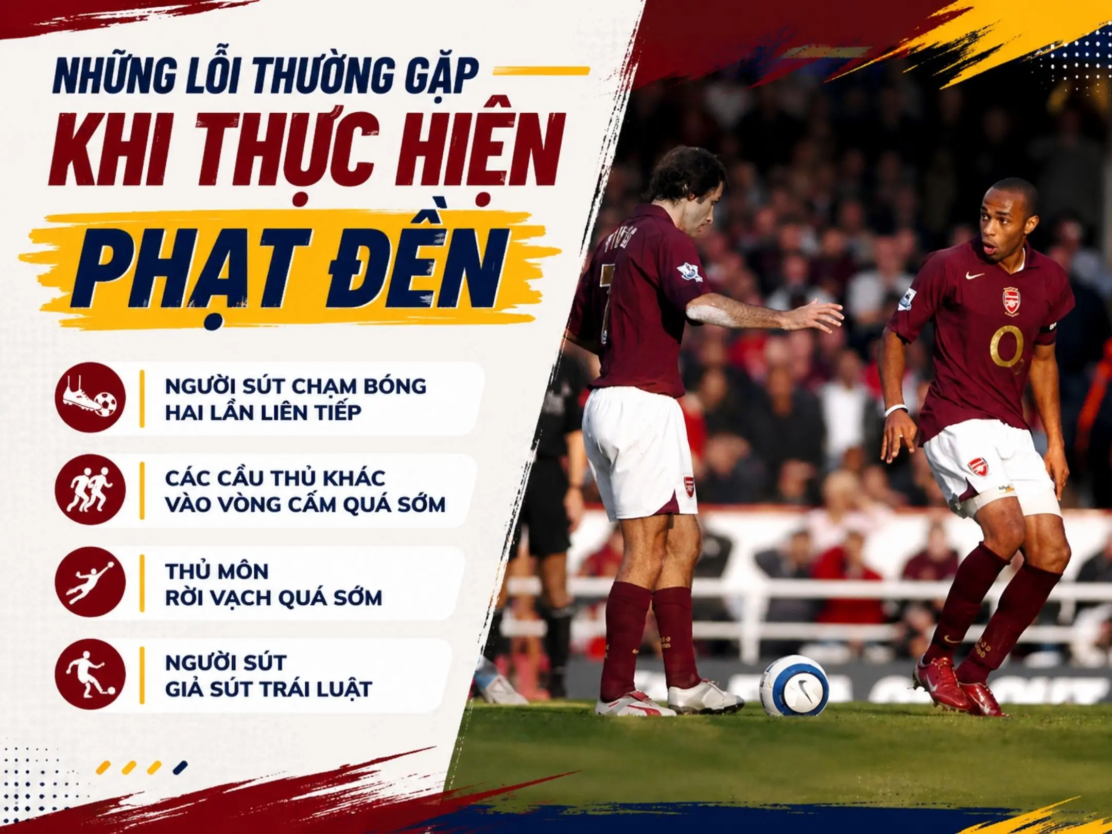 Phạt đền là gì? Luật penalty, cách thực hiện và những điều fan bóng đá cần biết 5 Những lỗi thường gặp khi thực hiện phạt đền