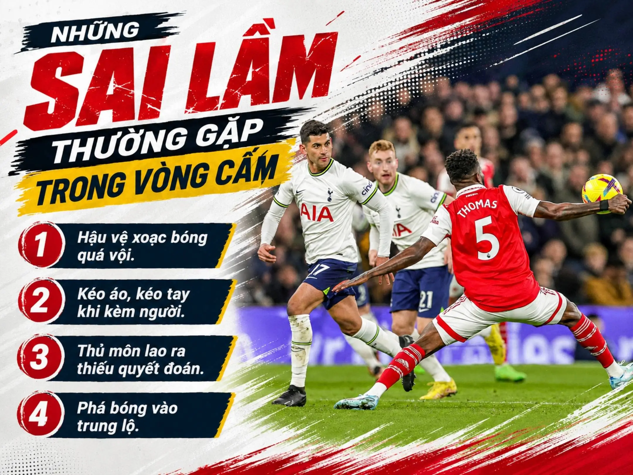 Vòng cấm là gì? Kích thước vòng cấm địa, luật thủ môn và những điều fan bóng đá cần biết 5 Những sai lầm thường gặp trong vòng cấm