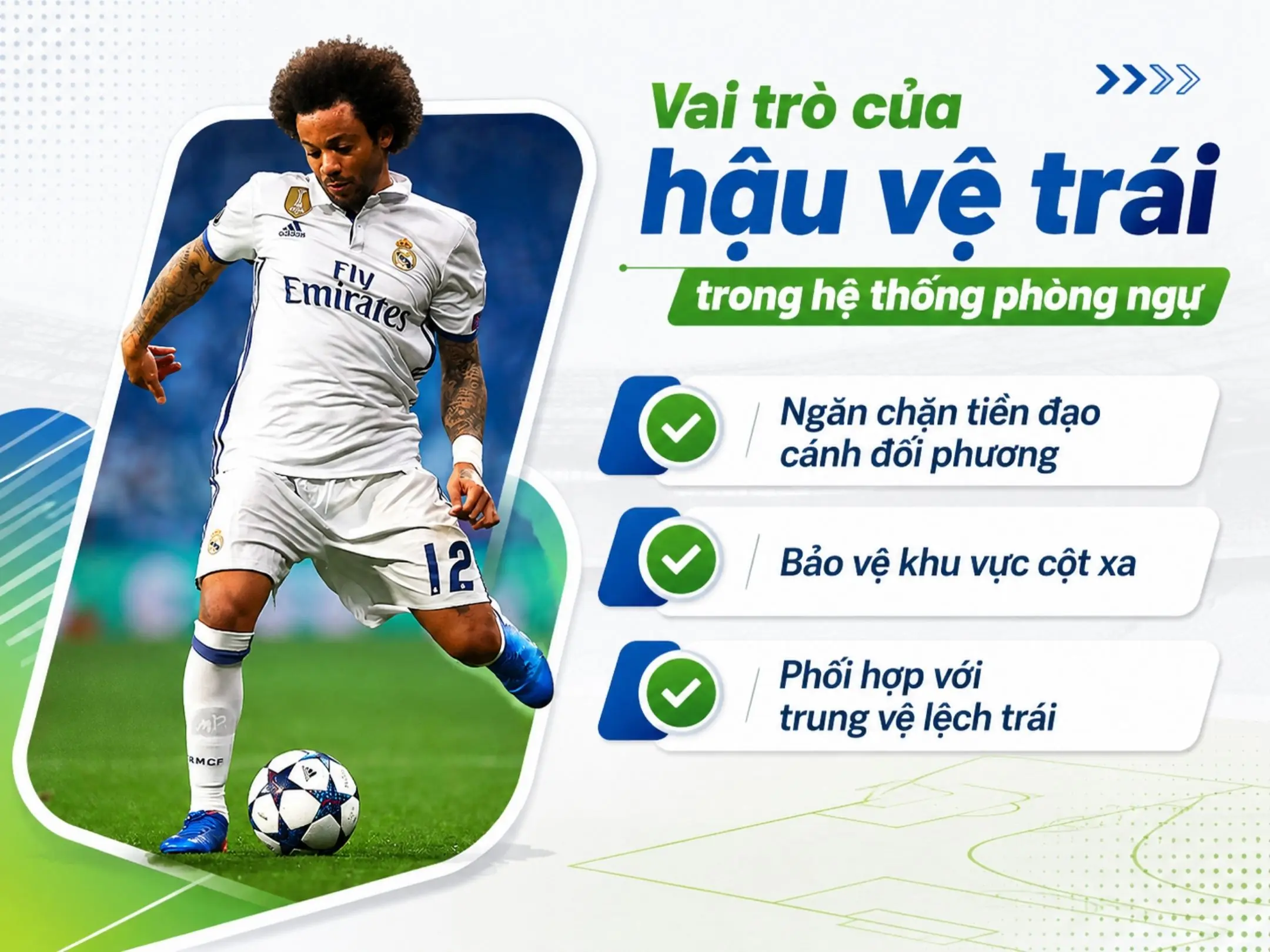 Hậu vệ cánh trái trong bóng đá hiện đại, khi nhiệm vụ không chỉ còn là biết phòng ngự 2 Vai trò của hậu vệ trái trong hệ thống phòng ngự