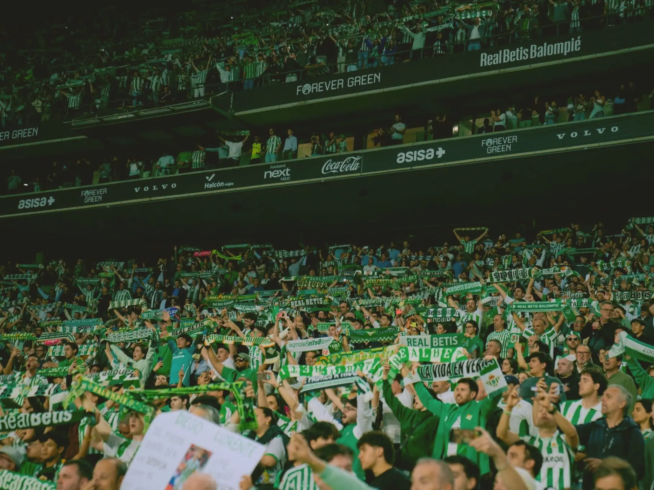Các cổ động viên cuồng nhiệt của câu lạc bộ bóng đá Real Betis