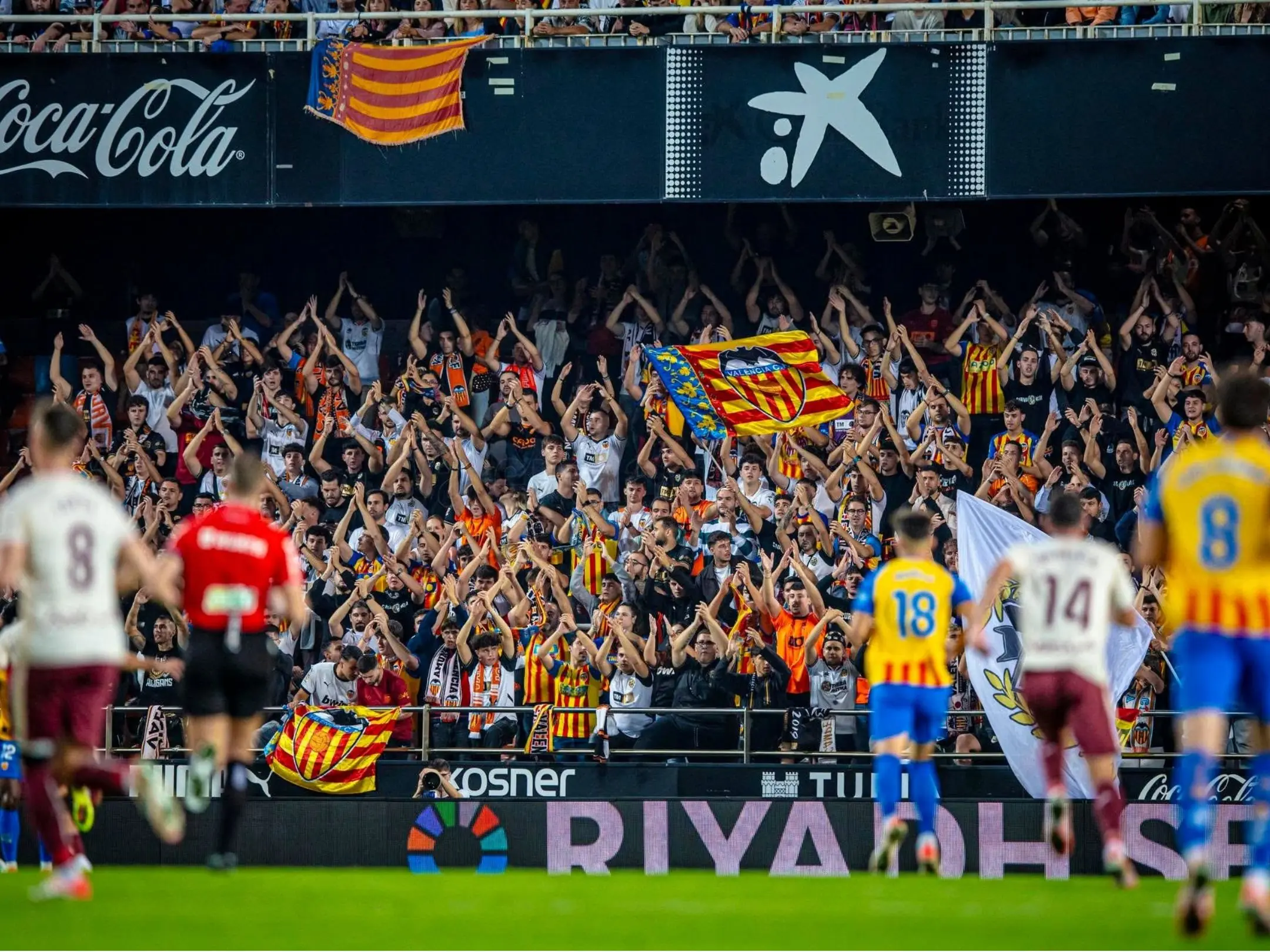 Các cổ động viên cuồng nhiệt của câu lạc bộ bóng đá Valencia CF