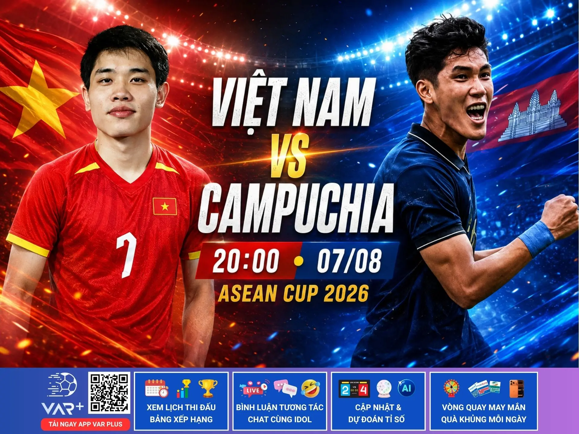 Trực tiếp Việt Nam và Campuchia trên VAR Plus với tính năng sa bàn trực quan giải ASEAN Cup 2026 1 Trực tiếp Việt Nam và Campuchia trên VAR Plus với tính năng sa bàn trực quan giải ASEAN Cup 2026