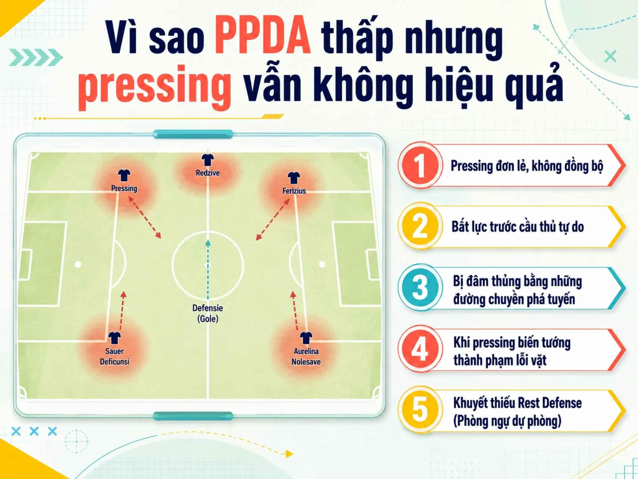 PPDA trong bóng đá là gì? Khi pressing không chỉ là những bước chạy 2 Vì sao PPDA thấp nhưng pressing vẫn không hiệu quả