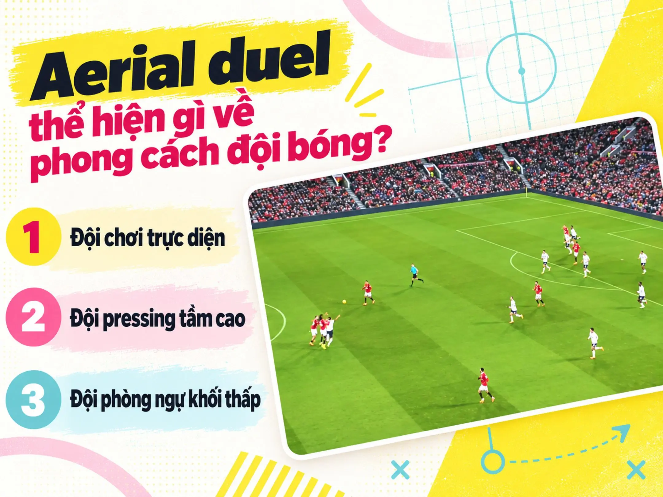 Aerial duel: Kỹ năng tranh chấp bóng bổng trong bóng đá 3 Aerial duel thể hiện gì về phong cách đội bóng?