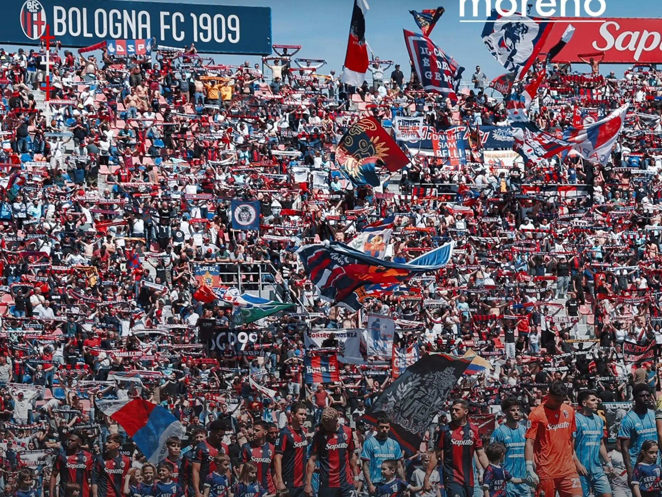 Các cổ động viên cuồng nhiệt của câu lạc bộ bóng đá Bologna FC 1909
