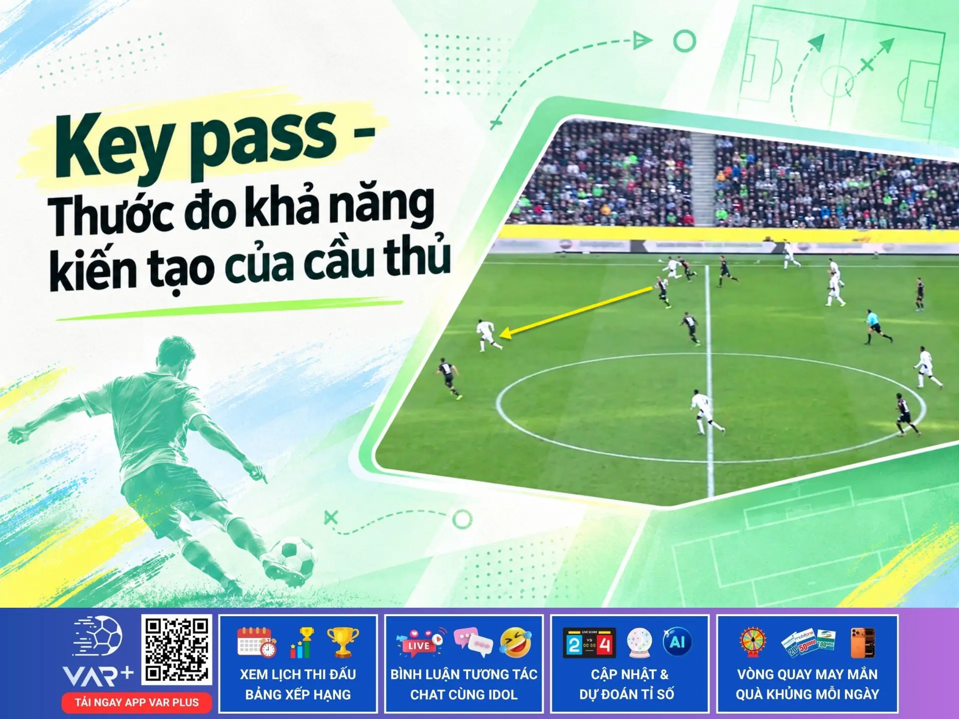 Key pass: thước đo khả năng kiến tạo của cầu thủ? 1 Key pass: thước đo khả năng kiến tạo của cầu thủ?
