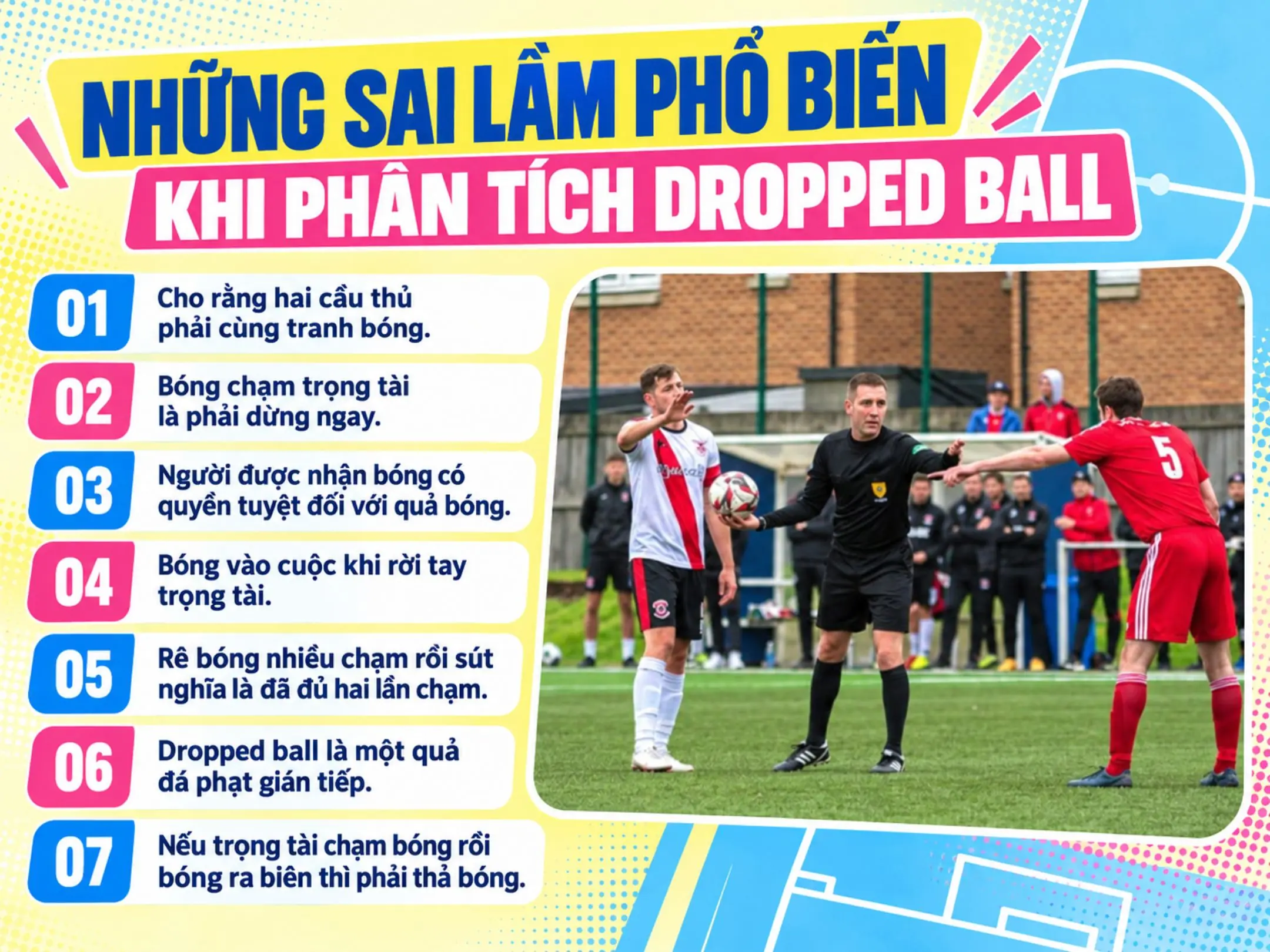 Dropped ball: Cách bắt đầu lại trận đấu khi phải tạm dừng mà không có lỗi từ cầu thủ 4 Những sai lầm phổ biến khi phân tích dropped ball