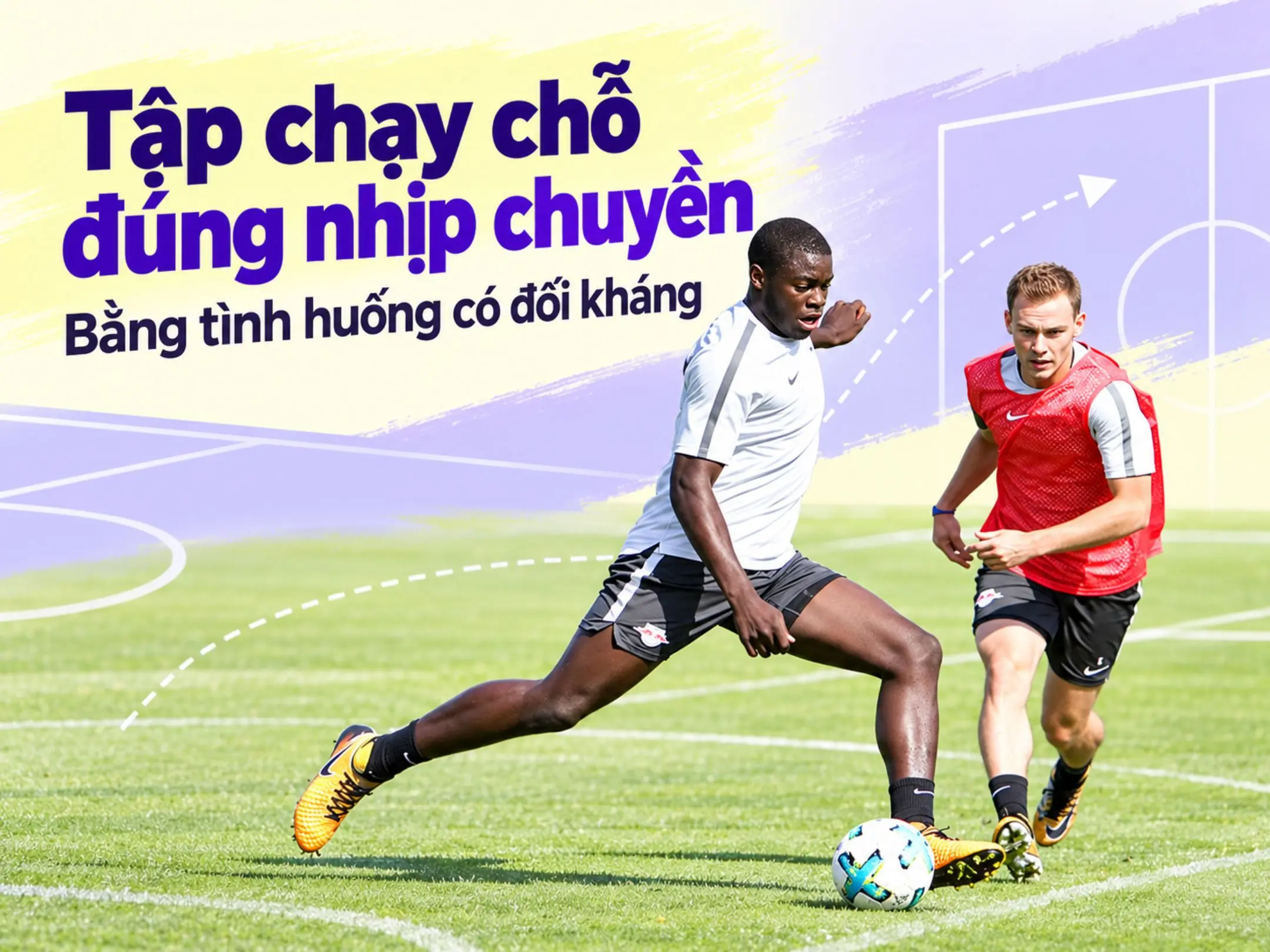 Chạy sau lưng hậu vệ: Vì sao đúng thời điểm quan trọng hơn tốc độ? 4 Tập canh nhịp chuyền của đồng đội để chạy chỗ với bài tập đối kháng