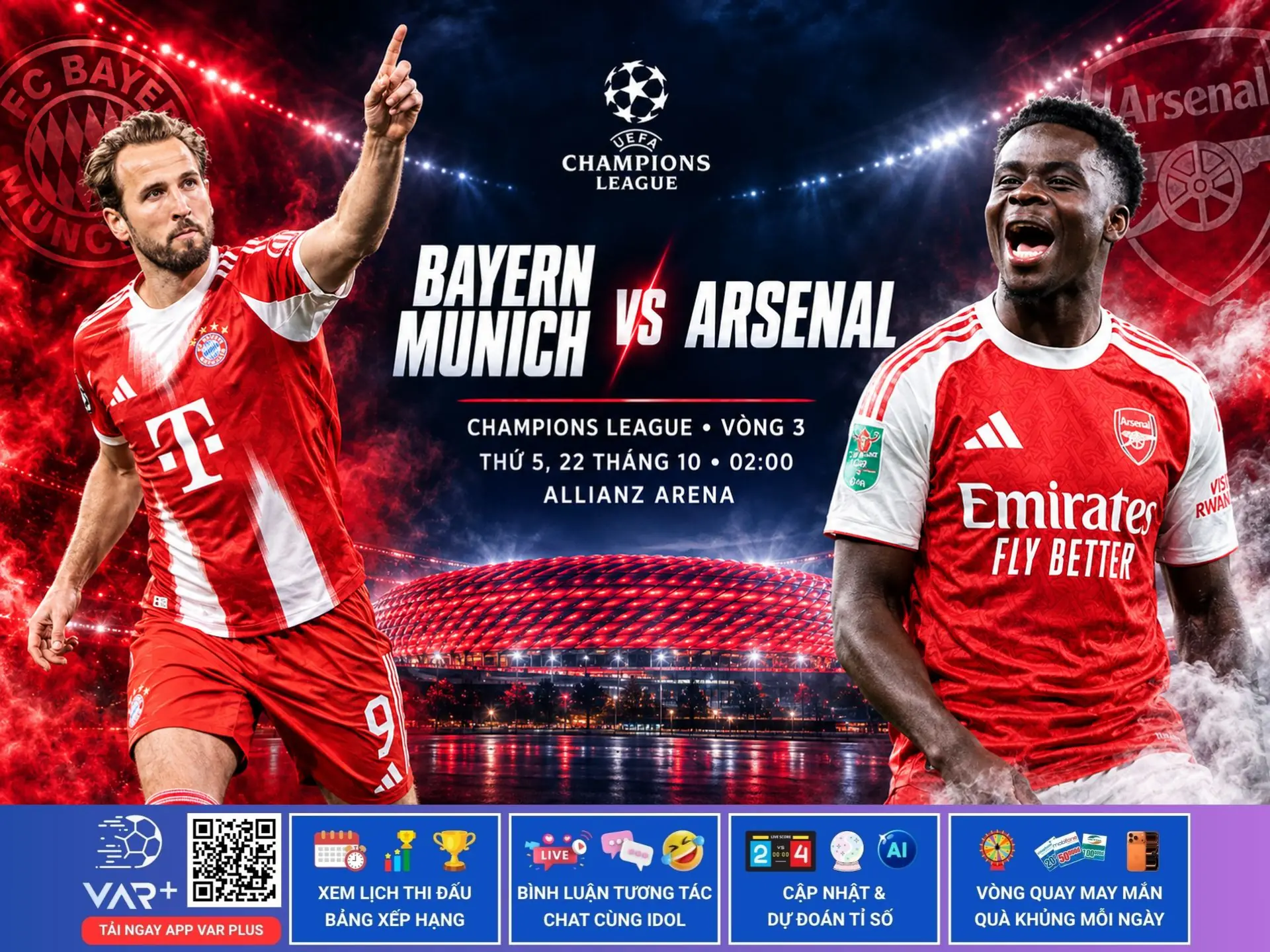 Trực tiếp sa bàn Bayern Munich và Arsenal: hỏa lực của Kompany đối đầu "tường thành" của Arteta