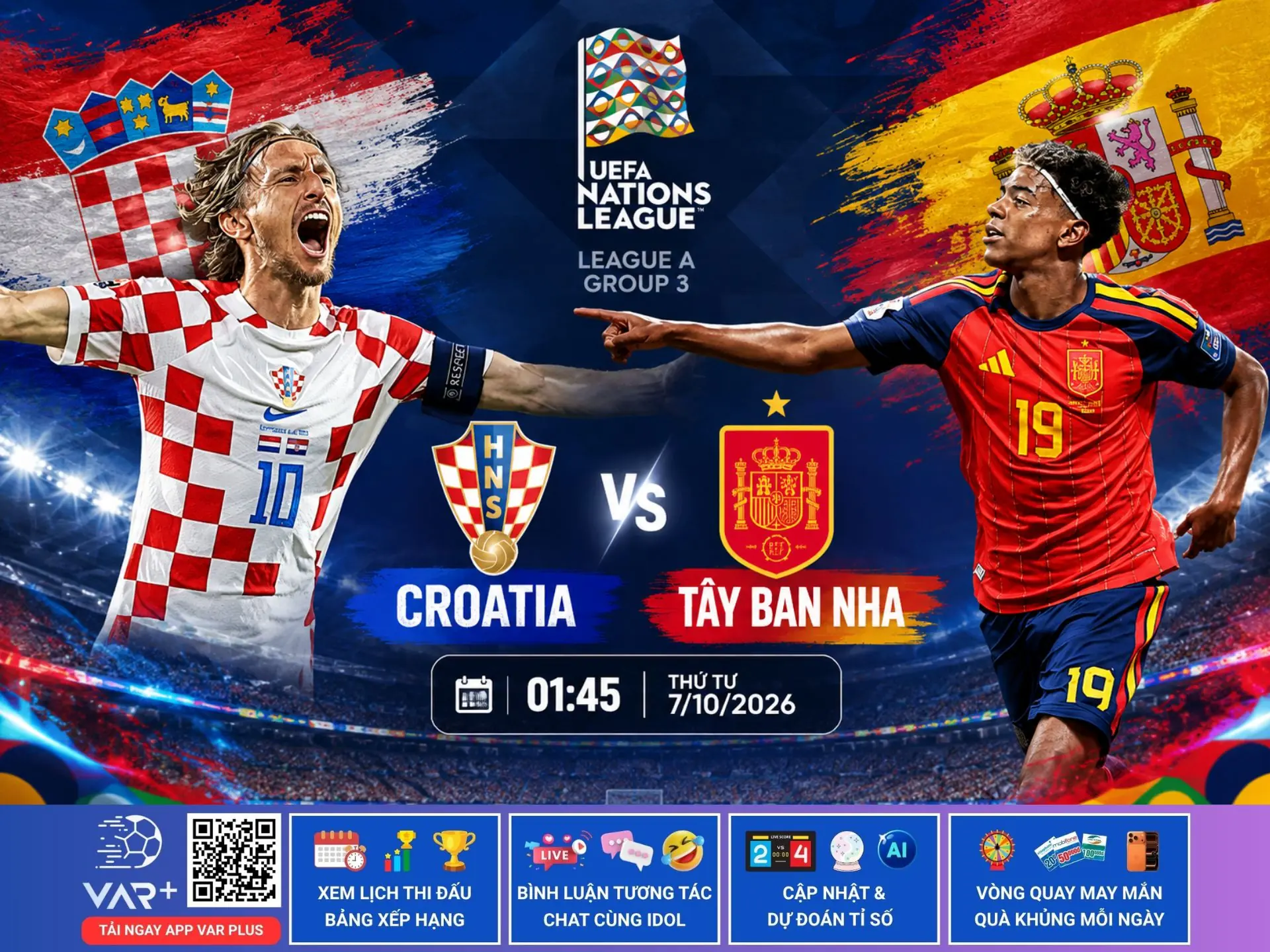 Trực tiếp Croatia và Tây Ban Nha với công nghệ sa bàn trực quan: Vatreni liệu có đứng vững trước "nhà vua"?