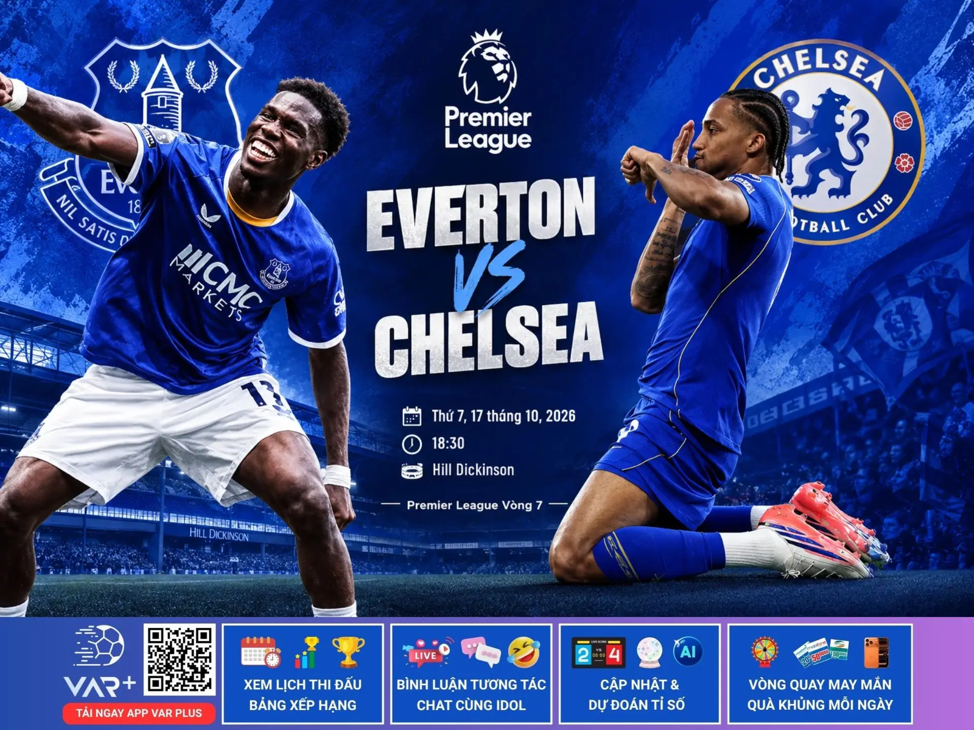 Nhận định Everton và Chelsea: Điểm nóng chiến thuật và những nhân tố quyết định