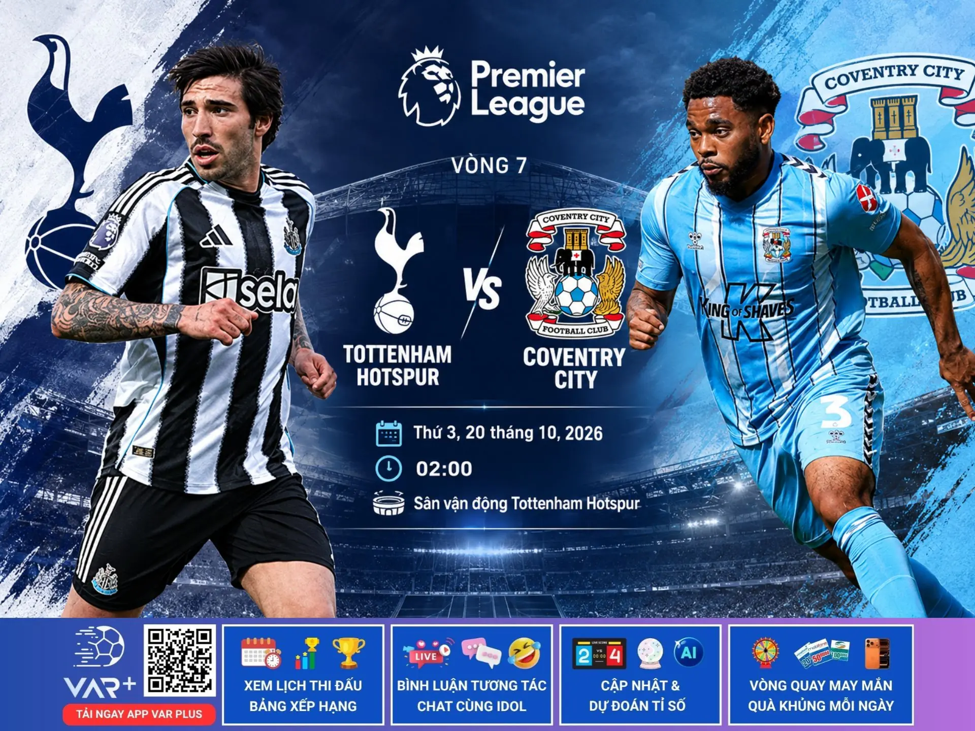 Nhận định Tottenham Hotspur vs Coventry City: chủ nhà trước sức ép phải thắng, đội khách đủ cơ sở để tạo bất ngờ