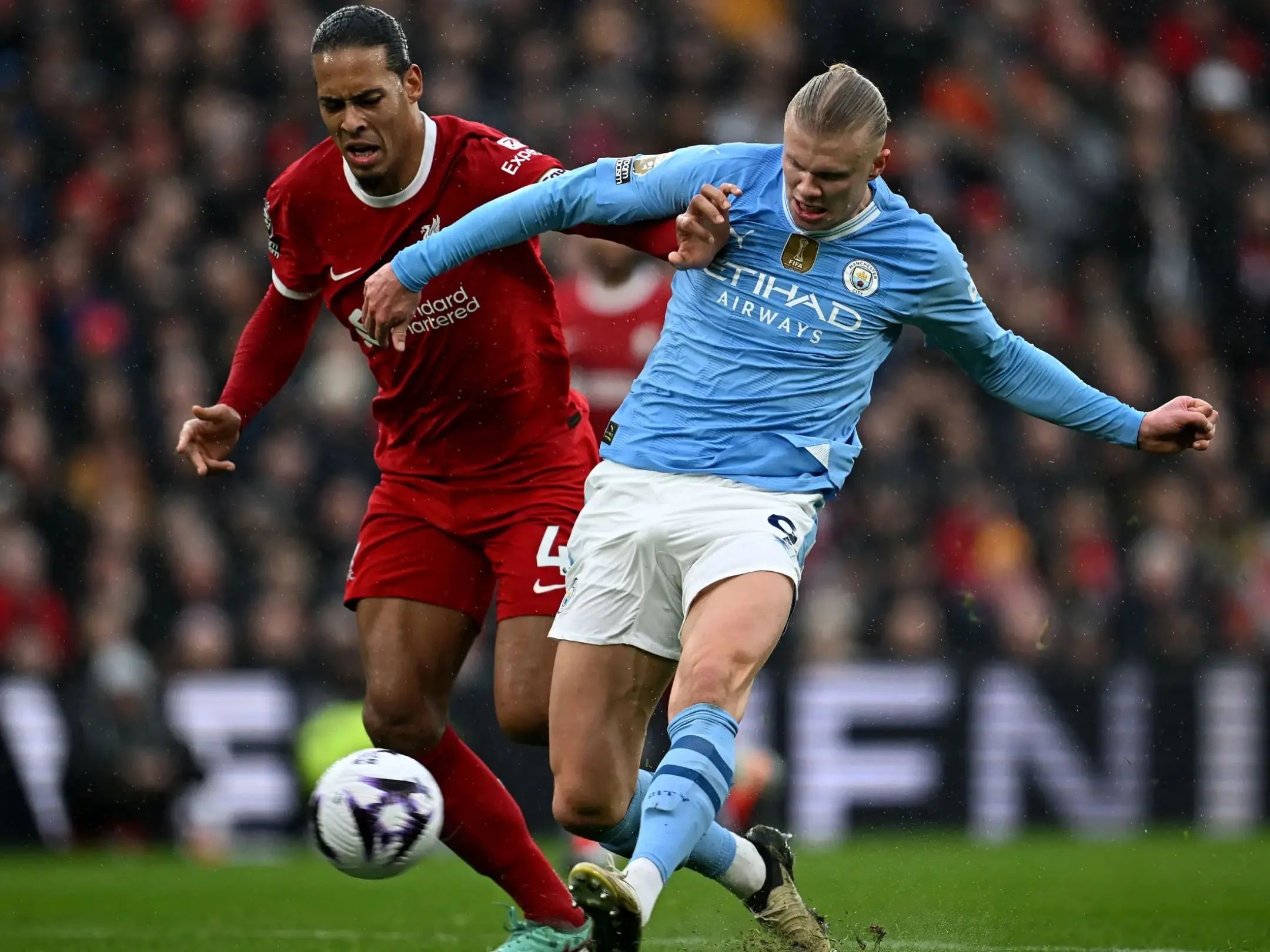 Nhận định Liverpool vs Manchester City: Thử thách bản lĩnh tại Anfield 5 Những pha tranh chấp giữa Haaland và Van Dijk luôn rất khốc liệt