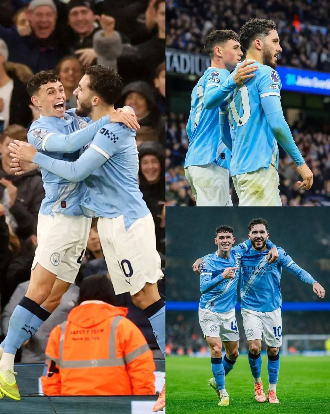 Rayan Cherki và Phil Foden