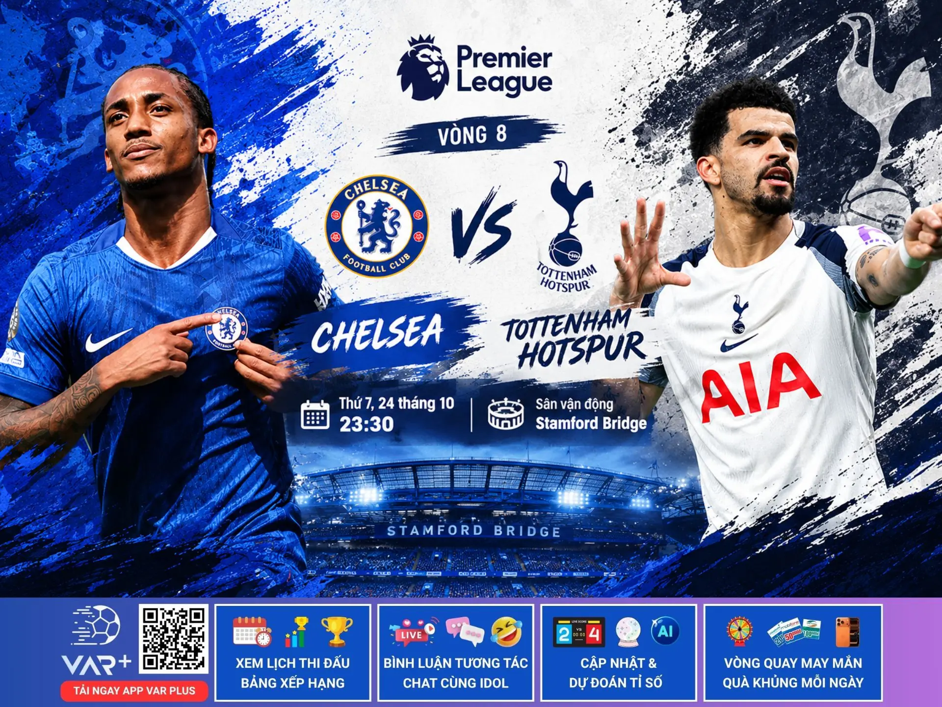 Trực tiếp Chelsea và Tottenham sa bàn trực quan: Derby London và cơ hội phá vỡ thế áp đảo của The Blues