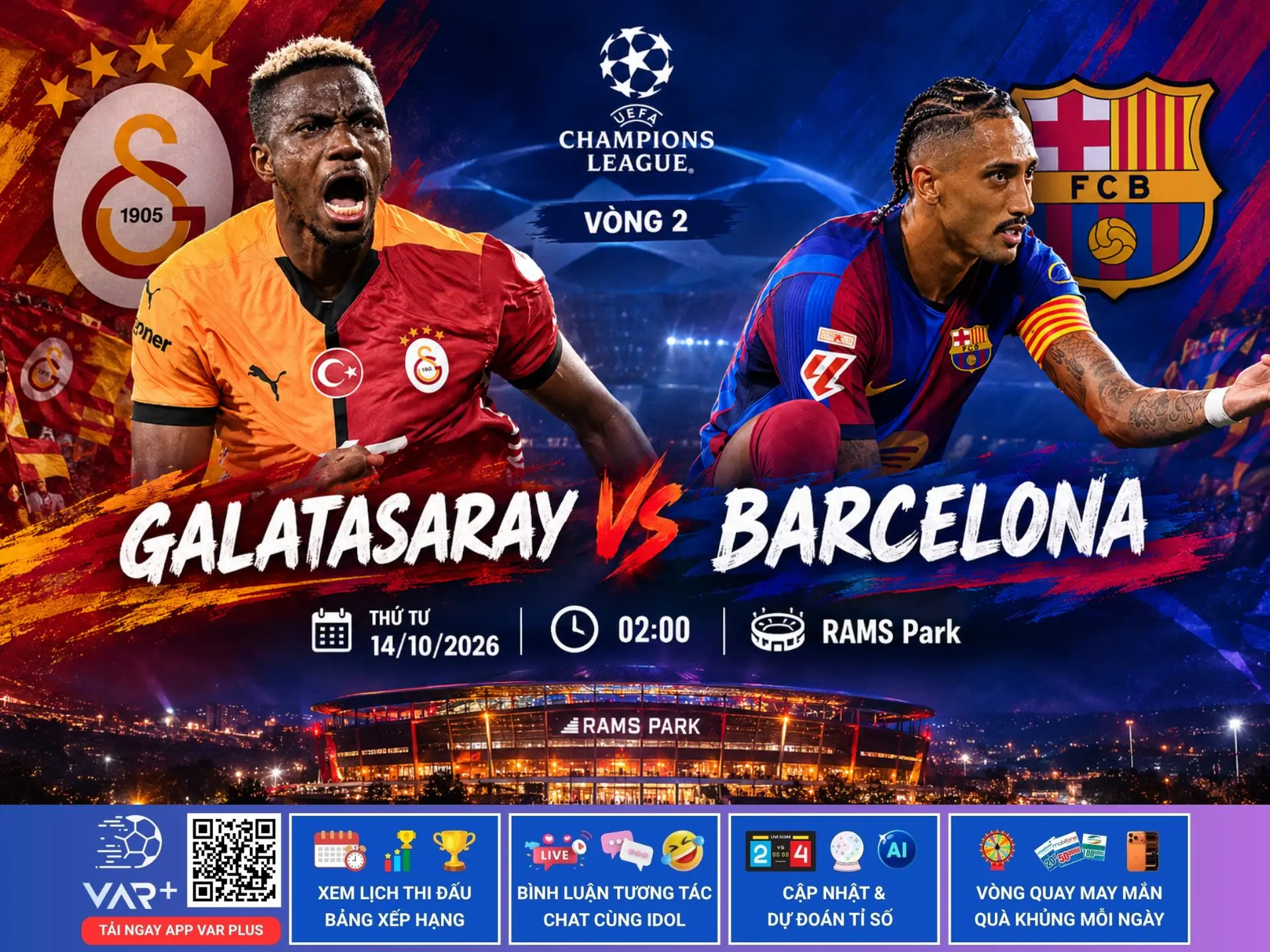 Trực tiếp sa bàn Galatasaray vs Barcelona: thử thách lớn cho gã khổng lồ xứ Catalan giữa chảo lửa RAMS Park 1 Trực tiếp sa bàn Galatasaray vs Barcelona: thử thách lớn cho gã khổng lồ xứ Catalan giữa chảo lửa RAMS Park