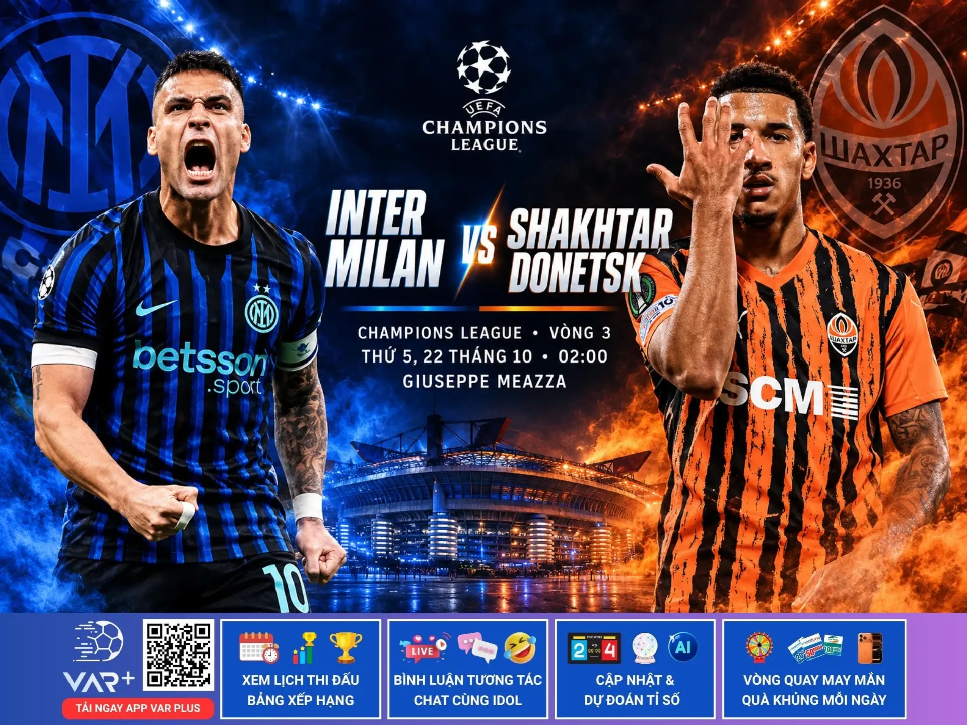 Trực tiếp sa bàn Inter Milan vs Shakhtar Donetsk: giải tỏa cơn khát điểm tại Champions League 1 Trực tiếp sa bàn Inter Milan vs Shakhtar Donetsk: giải tỏa cơn khát điểm tại Champions League
