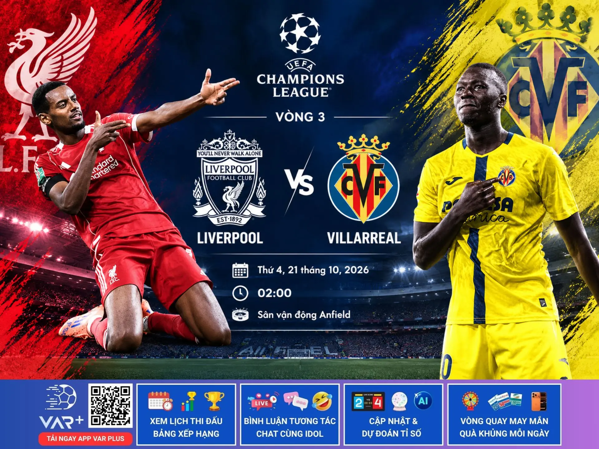 Trực tiếp sa bàn Liverpool vs Villarreal: đội hình chắp vá của chủ nhà có khoan thủng được "Tàu ngầm vàng"?