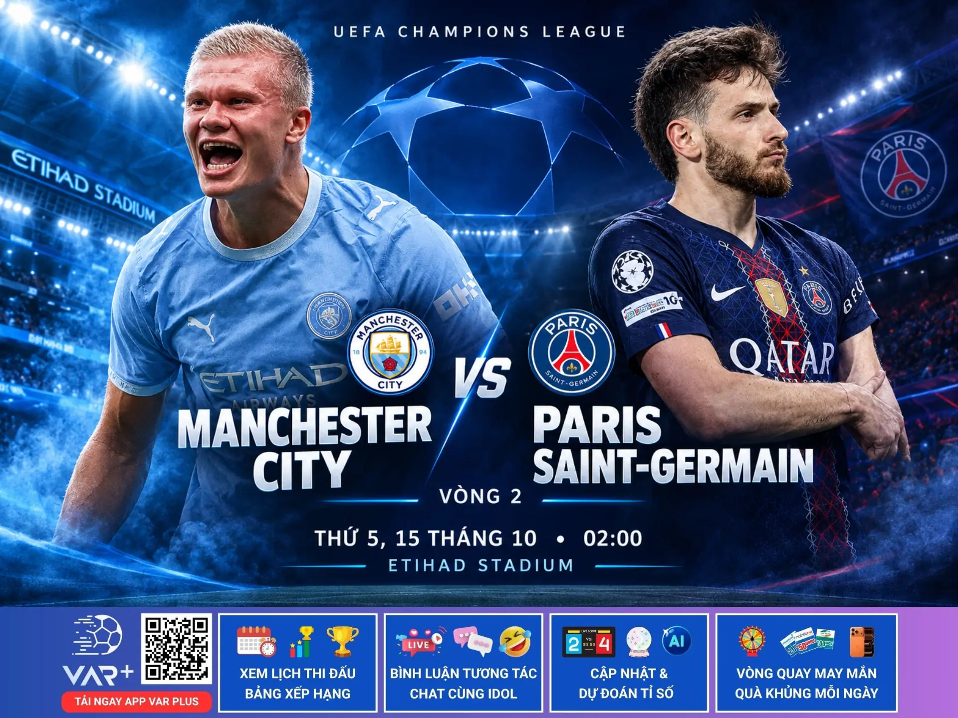 Trực tiếp sa bàn Manchester City vs Paris Saint-Germain: Đại chiến tại Etihad, liệu có đôi công hấp dẫn 1 Trực tiếp sa bàn Manchester City vs Paris Saint-Germain: Đại chiến tại Etihad, liệu có đôi công hấp dẫn
